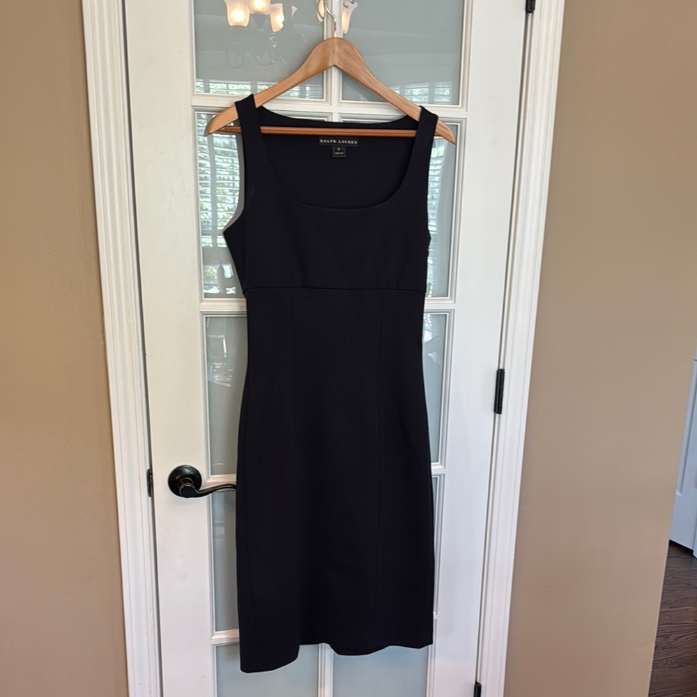 Ralph Lauren Black Sheath Midi Dress